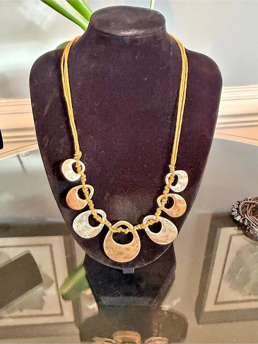 Two-Tone Pendant Statement Necklace